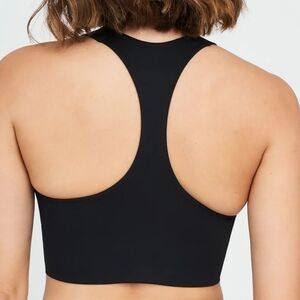 NWT SPANX  50219R LONGLINE MEDIUM IMPACT SPORTS BRA IN VERY BLACK